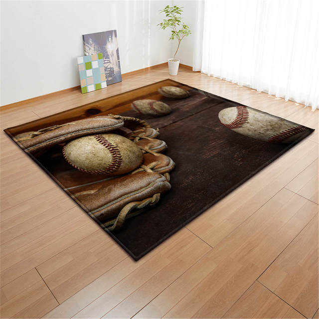 Home Decoration Living Room Carpet 3d Print Pattern Boy Bedroom Room Decoration Basketball Children 'S Room Game Kitchen Carpet
