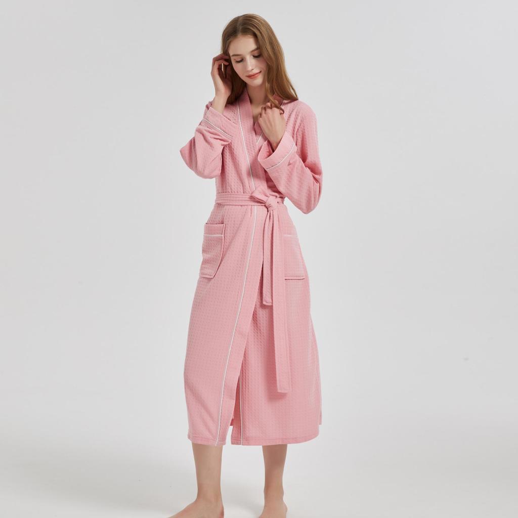 Top-Selling Waffle Couple Pajamas: Plus Size Summer Bathrobe, Absorbent Loungewear for Men & Women