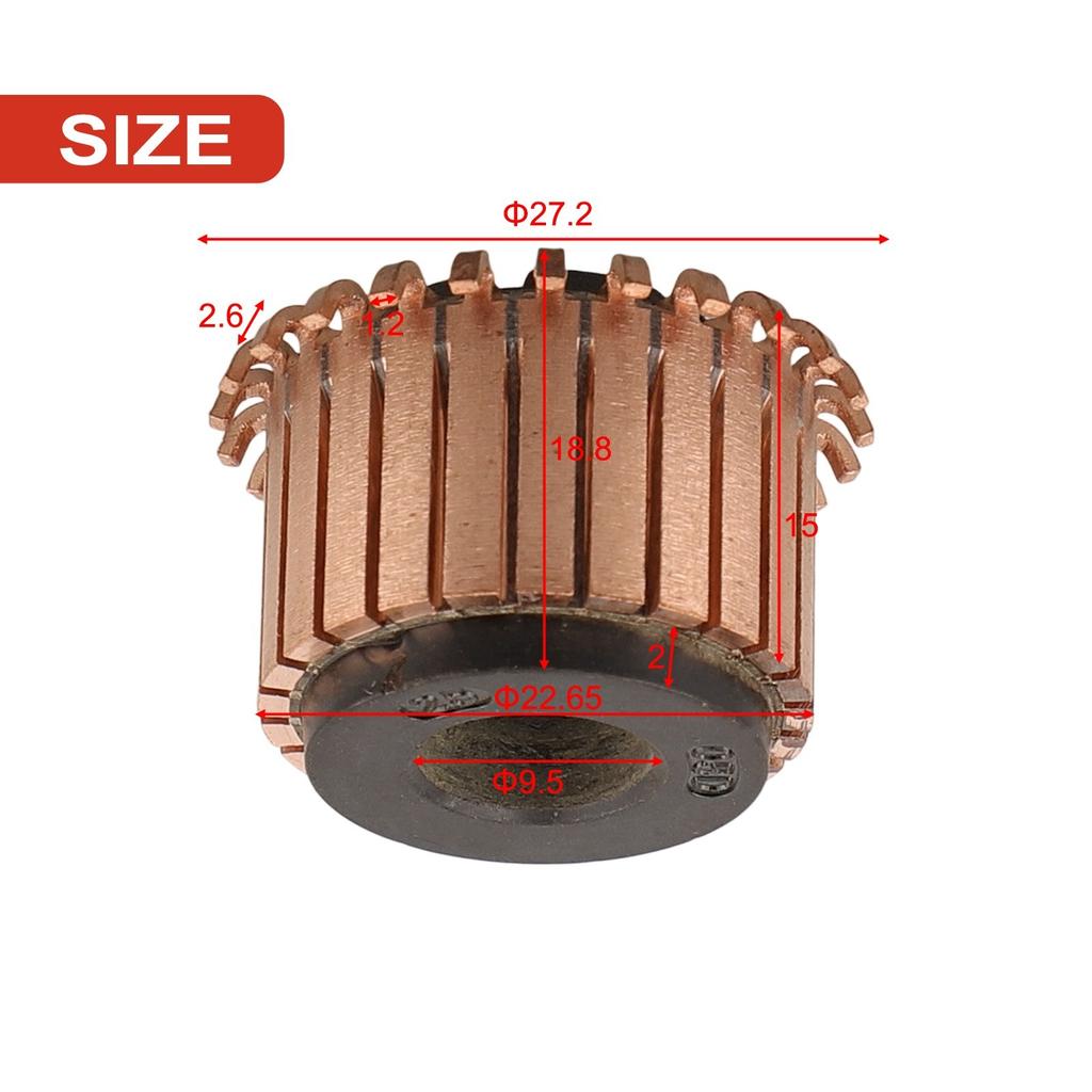 Copper High Speed DC Motors Hook Type Motor Commutator
