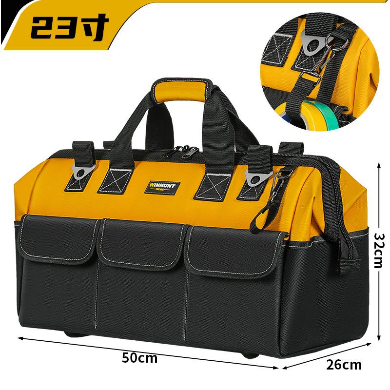 Heavy Duty Tool Bag, 11-Pocket Portable Empty Tool Box Organizer Storage, Toolbox Organization With Adjustable Shoulder Strap