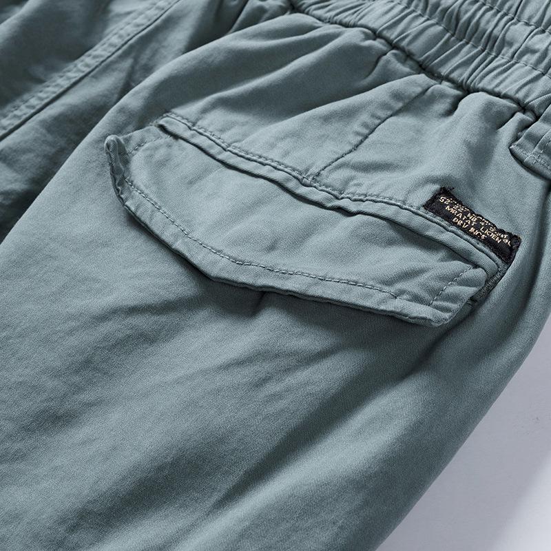 Men's Vintage Trendy Mid-Length Cotton Workwear Cargo Shorts
