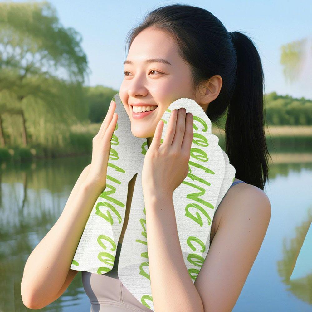 10Pcs Non Woven Fabric Cooling Towel Disposable Sweat Wipes New Instant Cold Towel Outdoor Sports