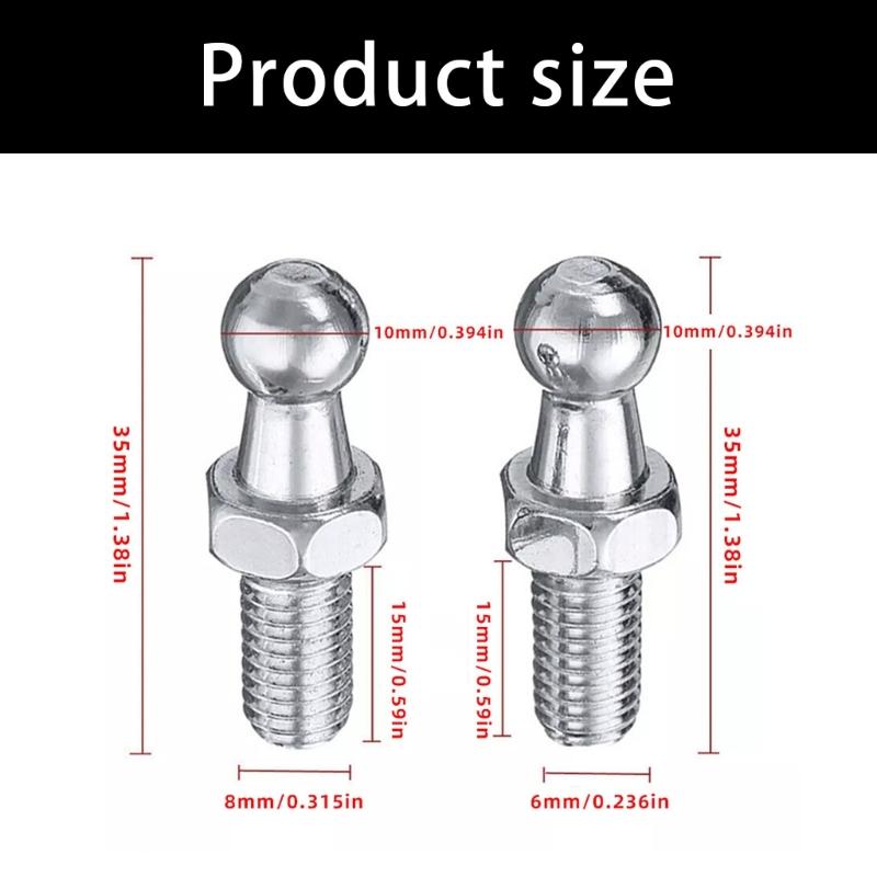 Universeller Gasfeder-Kugelkopf-Befestigungsbolzen Gasdruckfeder-Stützstrebe Fitting Kugelbolzen mit Befestigungsmutter