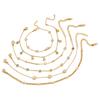 Stainless Steel 18K Gold Plated Multilayer Charm Bracelet Colorful CZ Beaded Stackable Bracelet Set for Women Fashion Jewelry