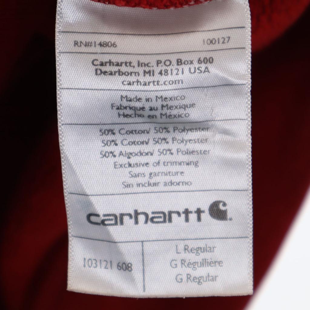 carhartt 103121 Long Sleeve Sweatshirts L Red Men's Used