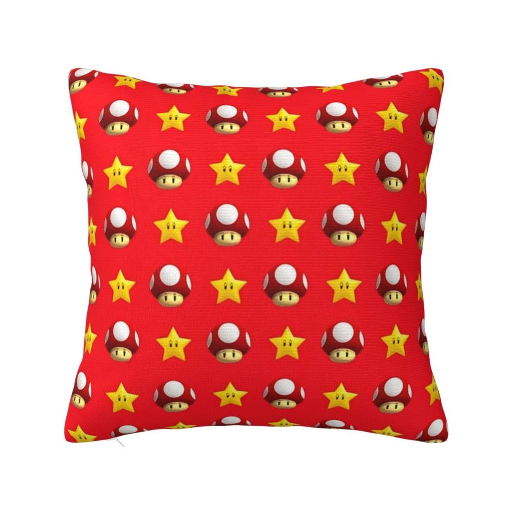 Marios Game Cartoon Pillow Case Cushion Cover Creative Polyester Decor Pillowcase for Seat 18"