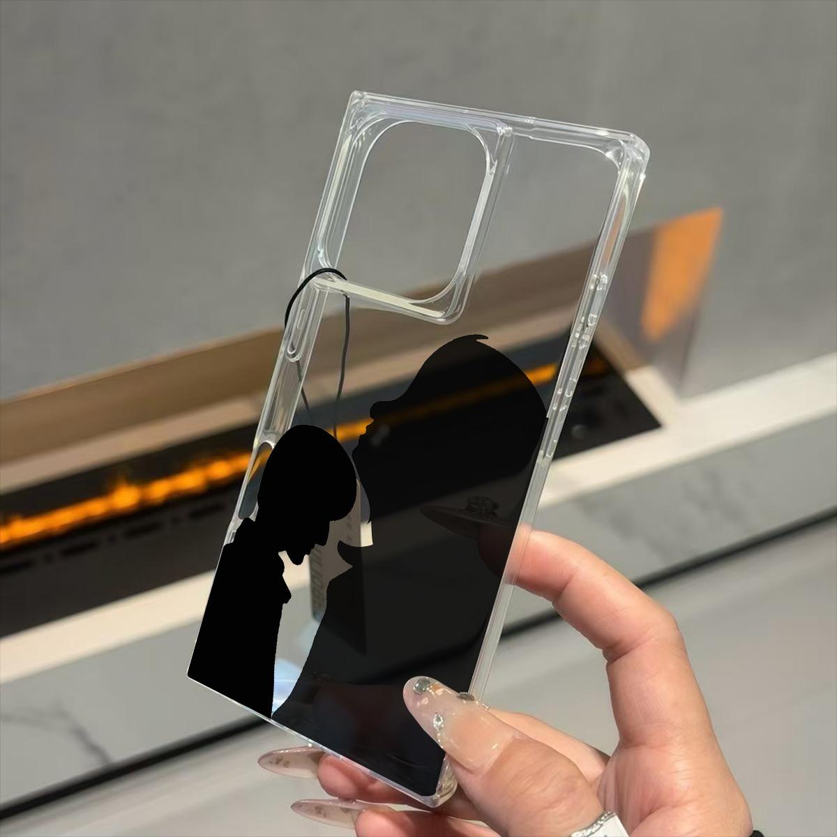 

Прозрачный квадратный чехол-накладка для iPhone 12 14 Pro Max 11 15 Plus 13 16 ProMax, защита от окисления, узор Тень пары iphone 11 ProMax