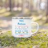 Merci Maitre & Maitresse Printed Enamel Mug Creative Coffee Cups Drink Dessert Milk Cup Mugs Handle Drinkware Gifts for Teacher