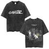Washed Vintage Rock Band Gorillaz The Now Now Album Graphic Tshirts Men Women Clothing Hip Hop Punk Oversized Crewneck T Shirts
