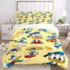 3-teiliges Donald Duck Charakter Bettwäsche-Set Weich und Bequem Schlafzimmer, Gästezimmer und Wohnheim Dekor Bettwäsche-Set W041