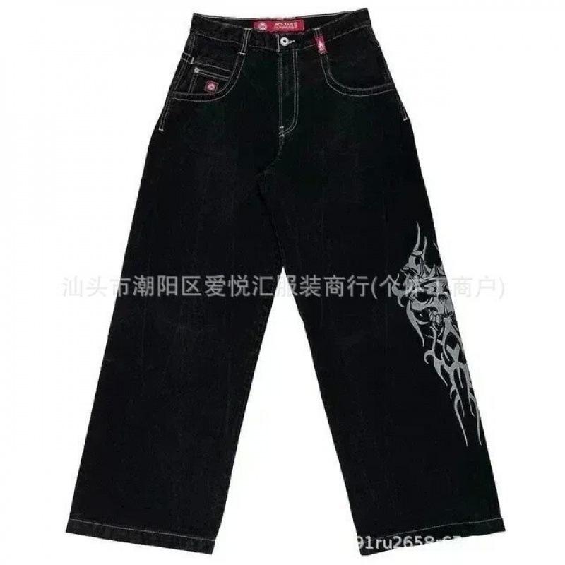 2024 Spring/Autumn Retro Y2K Embroidered Hip-Hop Men's Jeans - American Fashion Brand