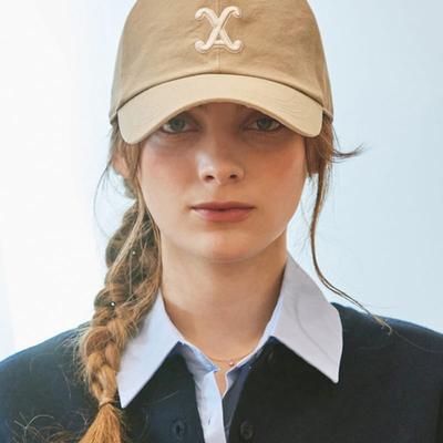 VARZAR VA Curved 3D Logo Ball Cap Beige