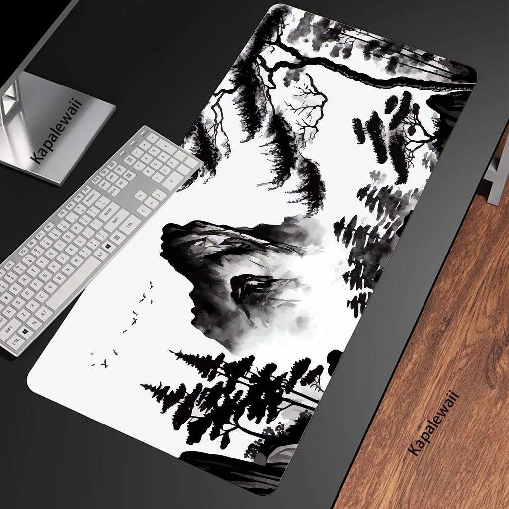 Mountain Serenity Japan Art Keyboards Computer Peripherals Office XXL Mouse Pad 900x400 Gamer Desk Mechanical Keyboard Mousepad
