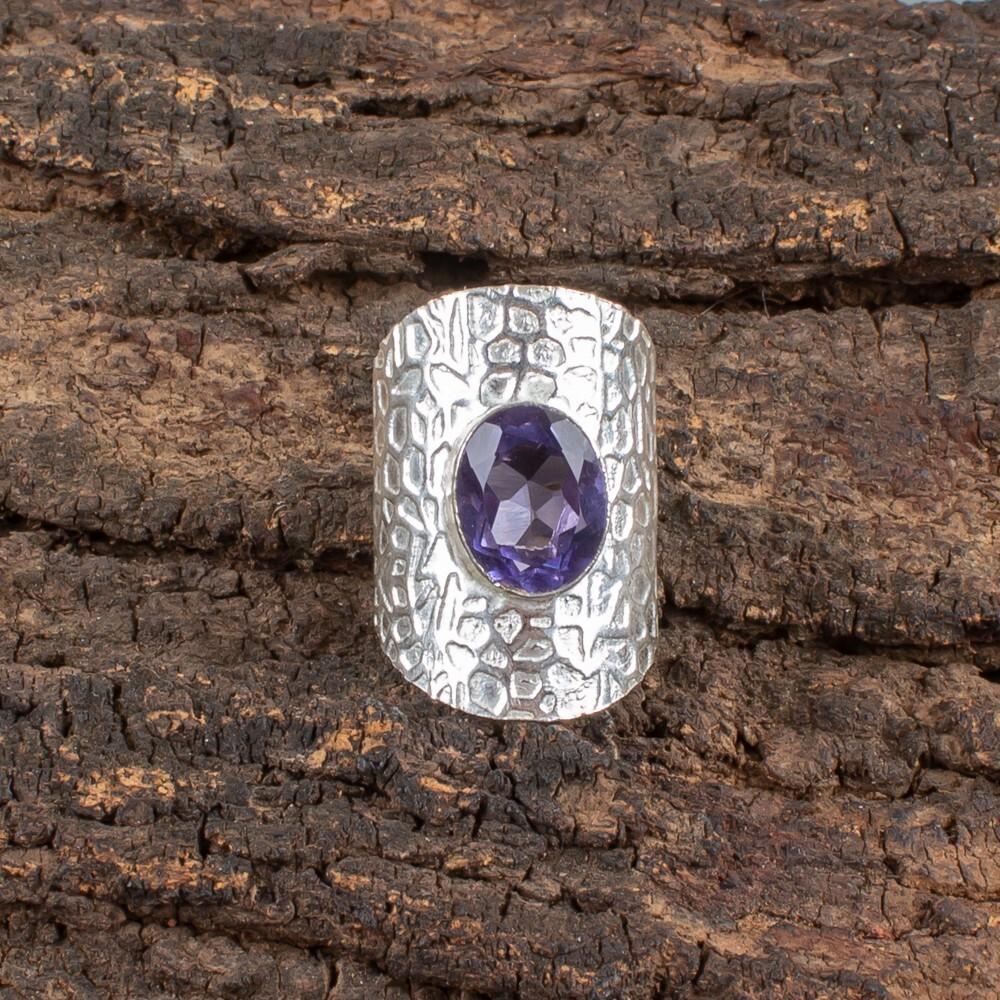 Iolite Gemstone 925 Sterling Silver Handcrafted Artisan Jewelry Ring For Gift RR-17-12