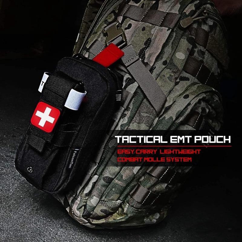 Medical Pouch Tourniquet Holder Tactical First Aid Pouch Small Trauma Kit  Pouch Emergency EMT Kit for Camping Hiking