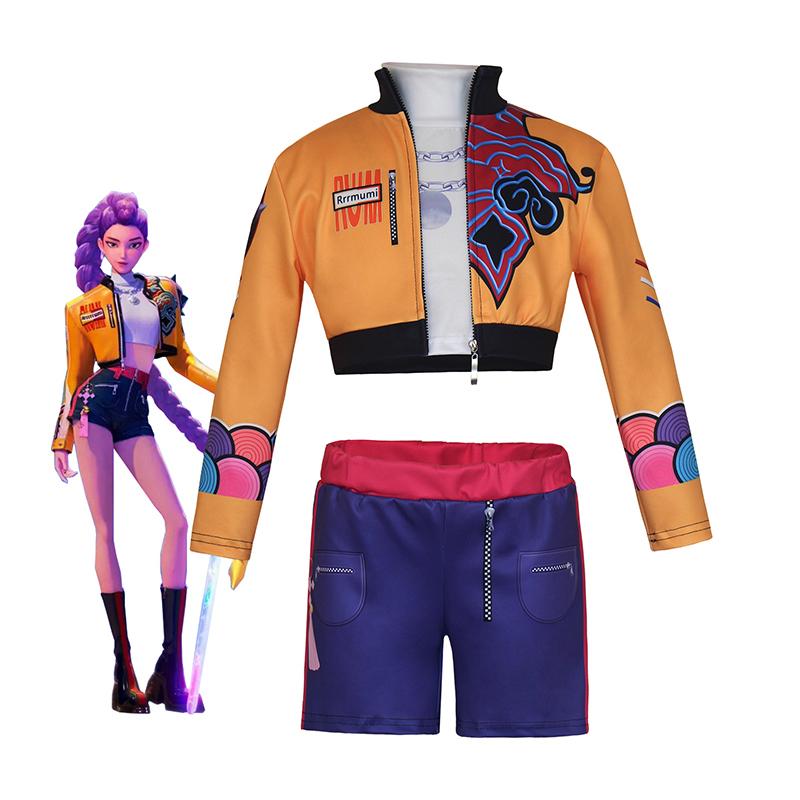 K Pop Sängerin Huntri/x Cosplay Kostüm für Mädchen Rumi Mira Zoey Cosplay Outfits Rollenspiel Halloween Anzug Performance Uniform