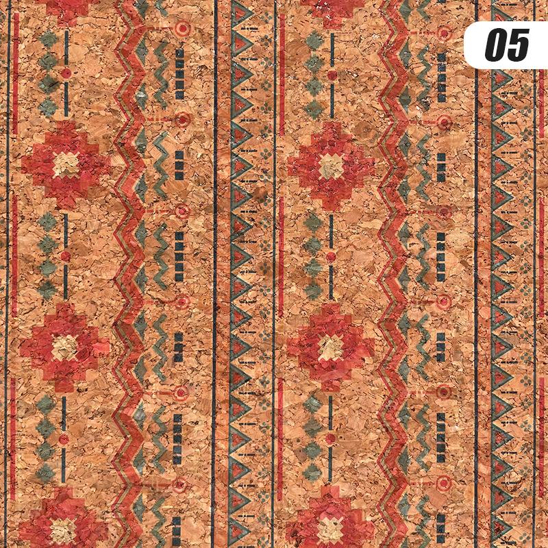 100x135cm Tkanina z nadrukiem korkowym Sztuczna skóra Wodoodporna Kolorowa Miękka Tkanina Korkowa Sofa Samochód Torba Dekor Mebli DIY Szycie Rzemiosło