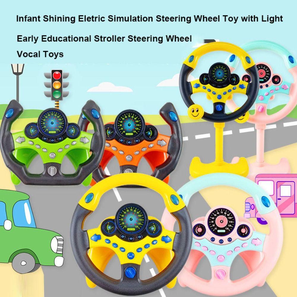 Flash/Music/Sound Eletric Simulation Steering Wheel Toy Educational Stroller Steering Wheel