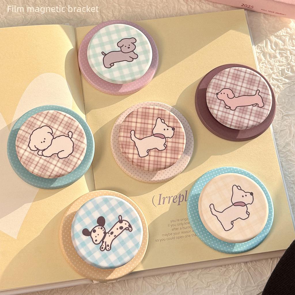 Suitable for puppies with contrasting color patterns Magsafe Magnetic stand, film phone airbag stand, retractable and portable cartoon design