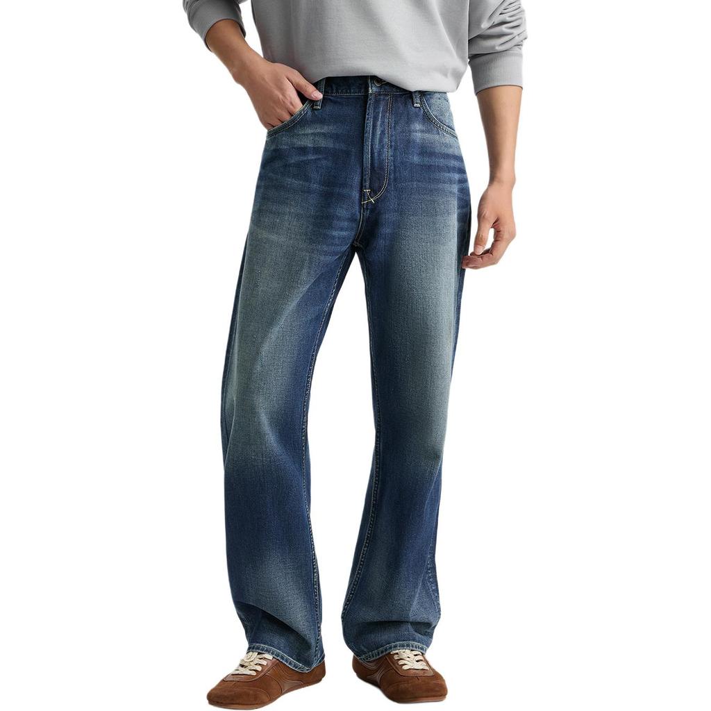 Lee Jeans Men's Dark Blue Moderate Straight Fit Pants LMB0101416VG00FA09197
