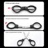 Compact Foldable Figure-8 Scissors with Carbon Steel Blades for Easy Cutting and Travel Use