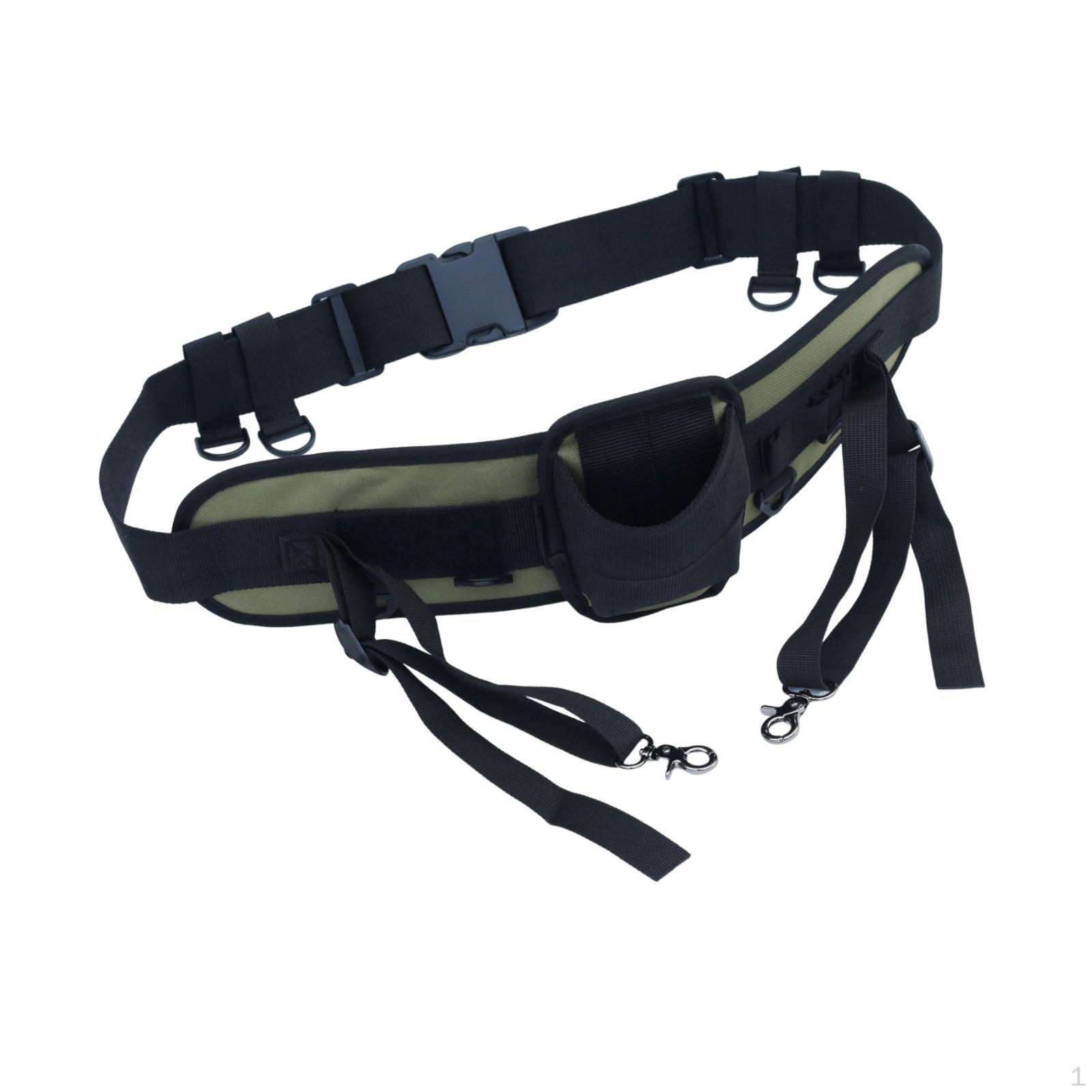 

Adjustable Fishing Rod Holder Gimbal Belt Universal Accessory Detachable Polyester Multifunction зелёный