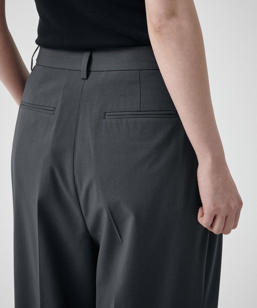 MUSINSA STANDARD WOMAN [Cooltandard] Women'S Semi-Balloon Hidden Banding Slacks [Gray]