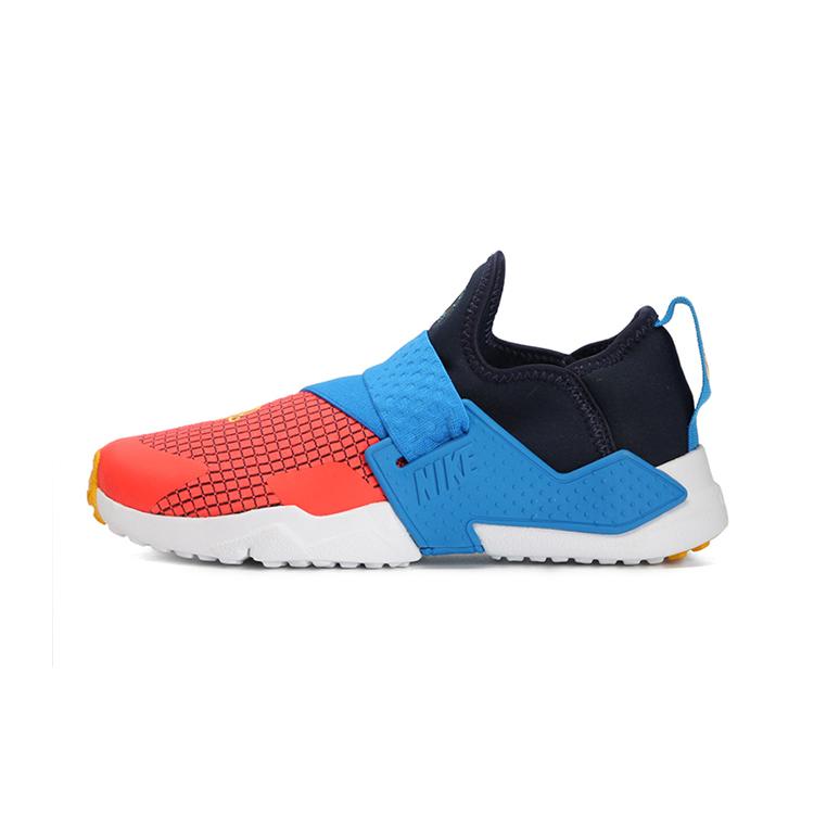 

Nike Huarache Extreme Casual Slip Resistant Cushioning Low top Kids Running Shoes Blue Orange BQ7569-400 29.5