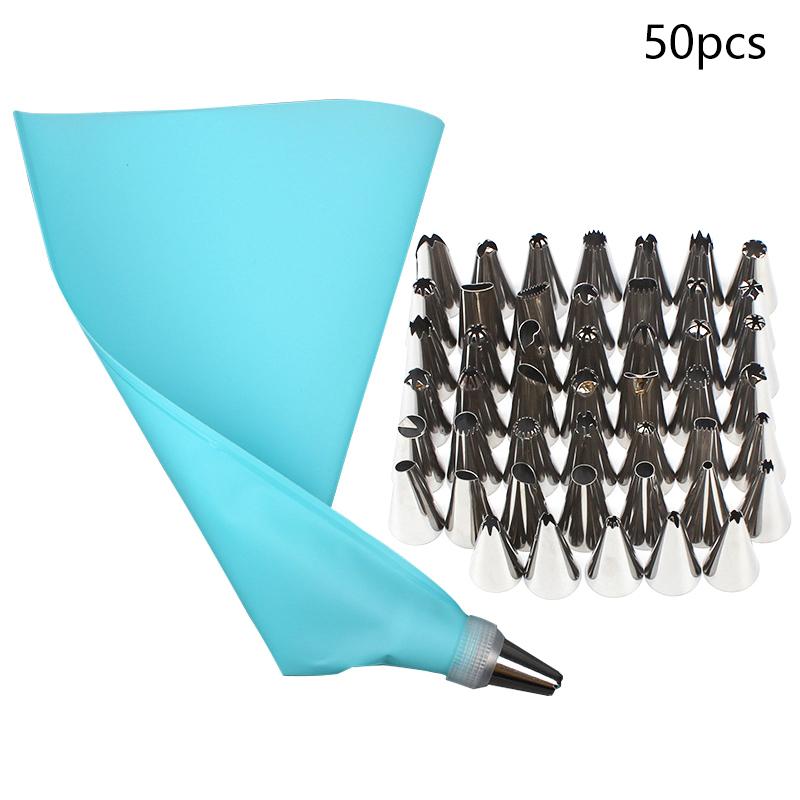 

Frosting Piping Nozzle Pastry Cream Tip Stainless Steel Nozzle Set Candy Decorating Utensils Baking Cake Tool 50PCS