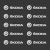 NADH5 Valve Stems & Caps Metal Emblem Auto Decor Decals Reflective For SKODA Superb Karoq YETI FABIA Octavia Kodiaq