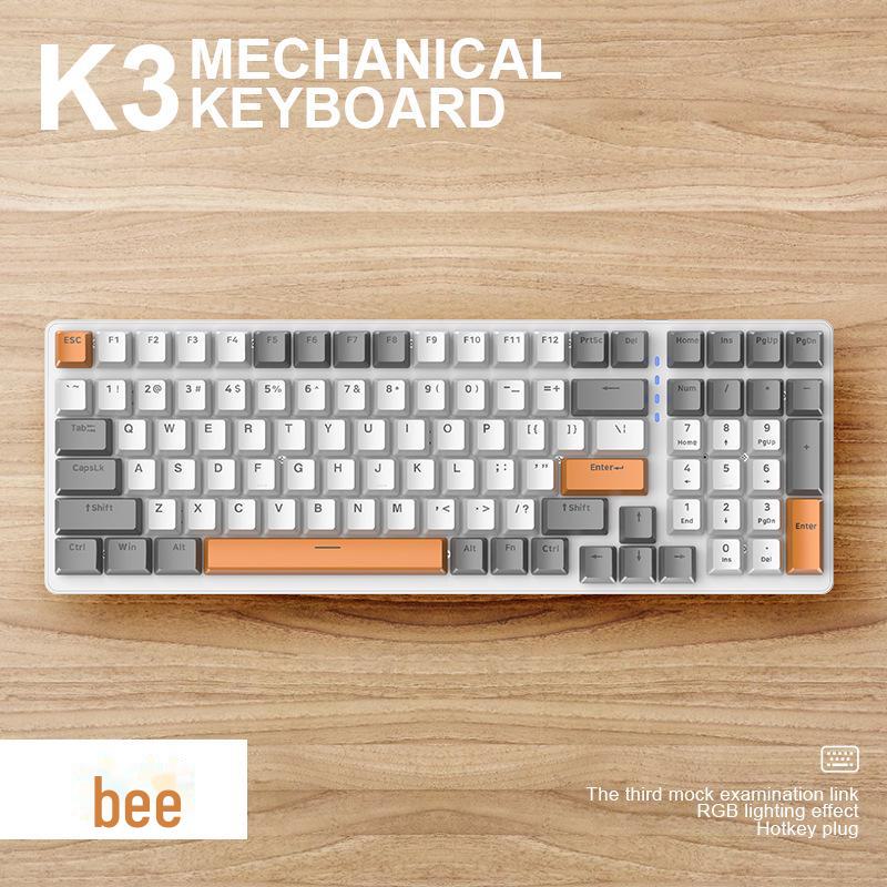 

Wolf K3 100-клавишная механическая игровая клавиатура: Персонализированная клавиатура для киберспорта и офиса