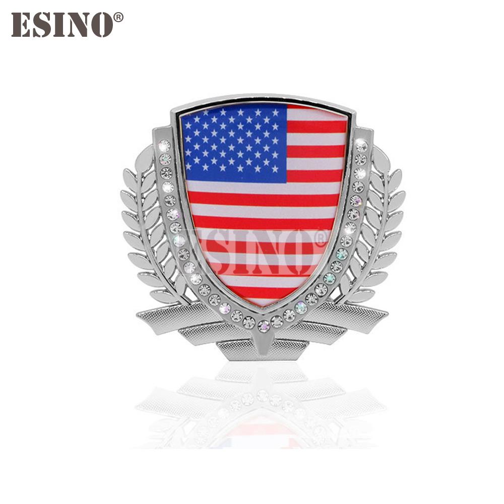 

Car Styling UK USA Germany Italy France National Flag Metal Zinc Alloy 3D Adhesive Emblem Badge Sticker Decal Auto Accessory