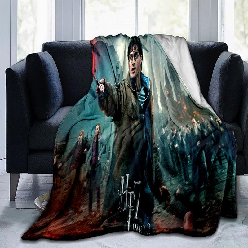 Harry Potter and the Deathly Hallows Part 2 Movie Poster PrintPrint Blanket, Soft Blanket For Sofa Office Bed And Travelling Daughter Birthd