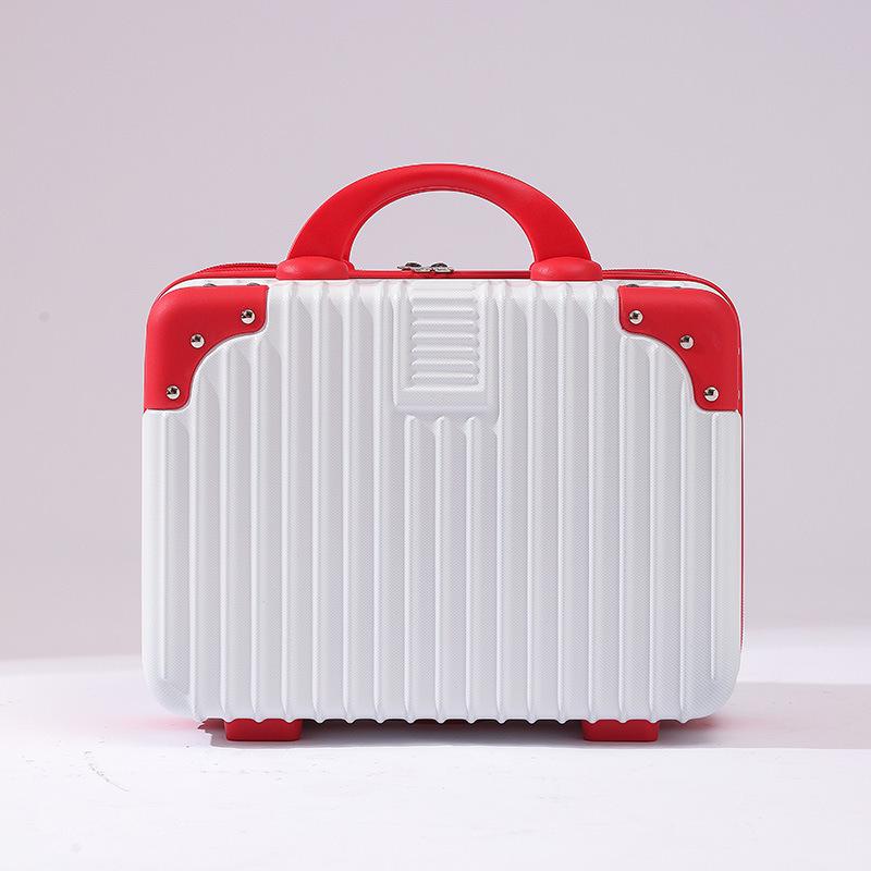 14-Inch Retro Makeup Case: Cute, Portable Travel Storage for Women and Students