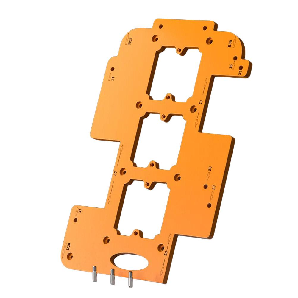 Multi-positioning Tool Cabinet Handle Template A-grade Electrical Insulation Faster Processing 3-in-1 Cabinet Drilling Template