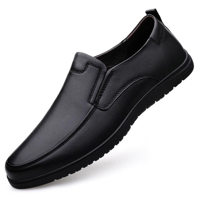 Men's Cowhide Loafers - Slip-on Driving Casual Business Formal Leather Shoes for Spring & Autumn