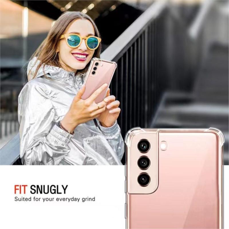 1,5 mm silný silikonový průhledný kryt s airbagem pro Samsung Galaxy S21 S21FE S22 S23 Plus Note 20 Ultra S20 S21 FE 5G zadní kryt Fundas