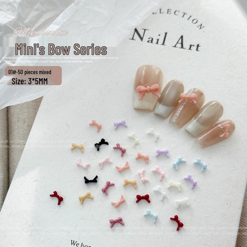 

Мини французские галстуки-бабочки украшения для нейл-арта - Цветные стразы из смолы смешанного размера, аксессуары