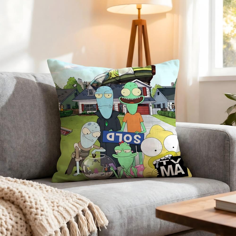 Cartoon Solar Opposites Cushion Cover 1Pcs Decorative Covers Soft Cushion Case For Sofa Couch Decor 40X40 45X45 Pillowcases