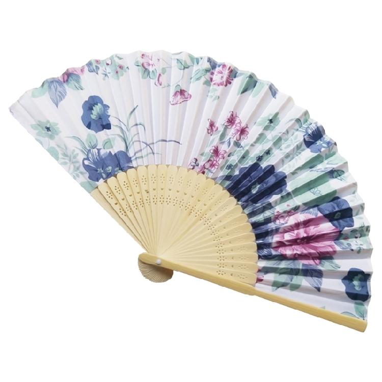 Japanese Floral Hand Fan for Music Festival Dance Gift Performances Home