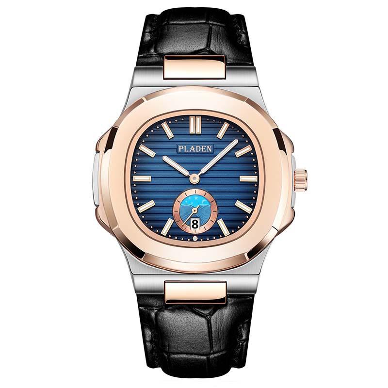 Classic Men's High-end Fashion Business Stainless Steel Waterproof Quartz Watch