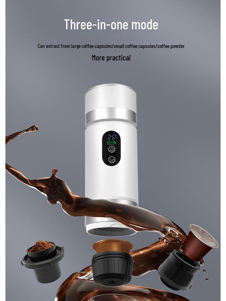 Portable Electric Espresso Maker: Wireless, Moka Style, Small Coffee Capsule Machine for Outdoor Use