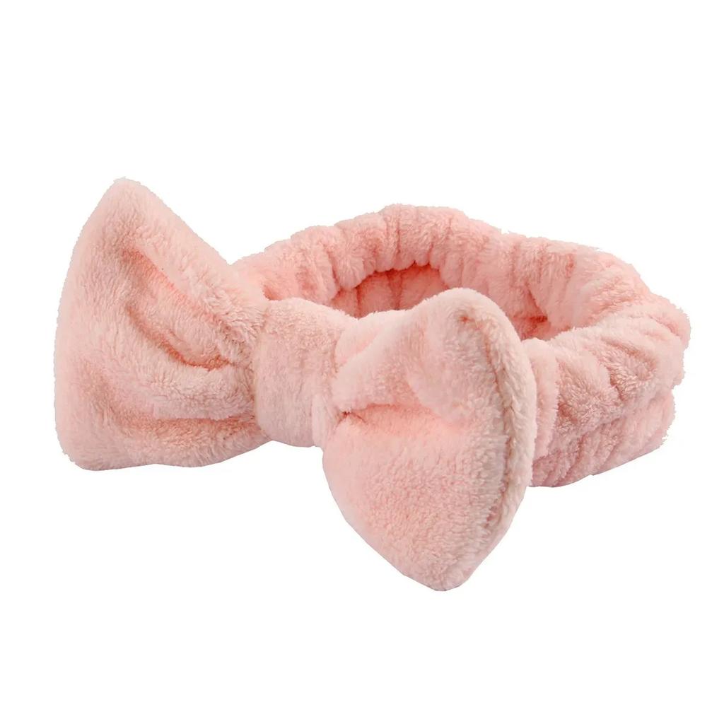 1/2/3pcs Bow Headband Wristband Set Towel Elastic Soft Washing Face Shower Make Up Yoga Sports Skincare Headband For Women Girls