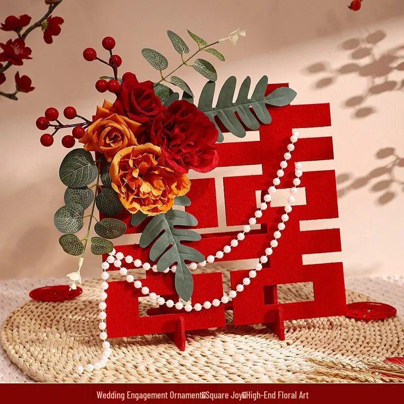 Three-Dimensional Double Happiness Wedding Ornaments & Room Decorations