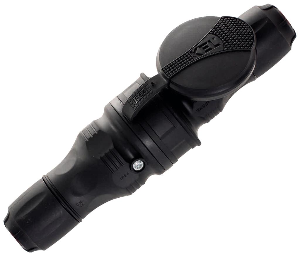 Extrem Ip54 Plug + Socket Set Black - E+97-0003