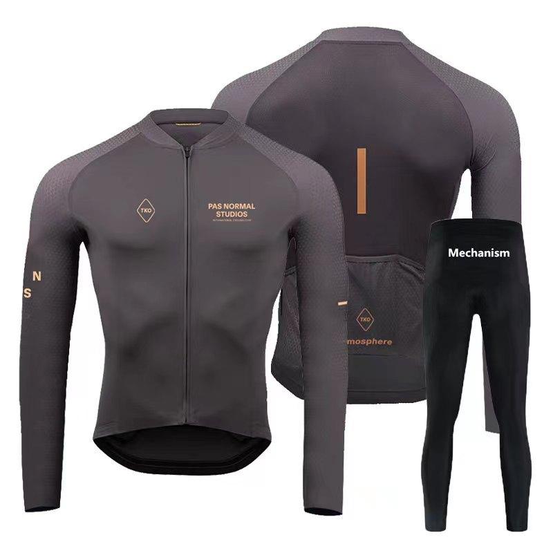 2026 Autunno Set Tuta da Ciclismo Traspirante, Gilet a Manica Lunga Abbigliamento Sportivo per Ciclismo Bici da Strada Mountain Bike Attrezzatura da Ciclismo Traspirante ad Asciugatura Rapida