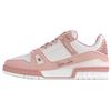 Trainer Cow Leather Low Top Skateboard Shoes Unisex White Pink 1AD6AY