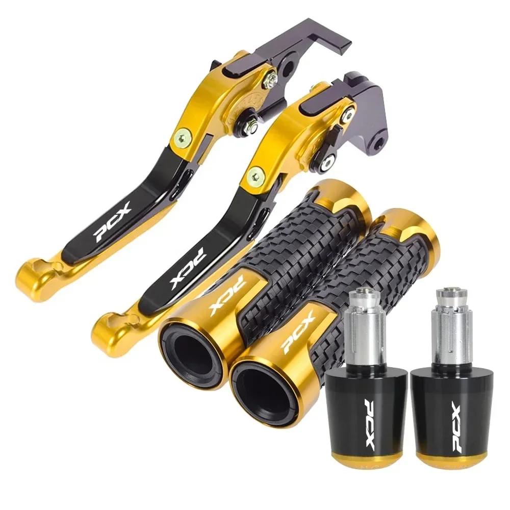 For Honda PCX 125 PCX125 PCX150 Motorcycle Adjustable Folding Brake Clutch Levers Handgrip Handlebar Grips Ends Accessories