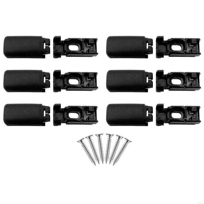 Förpackning med 6 plisségardin delar Klämfästen och Spännskor för Fast Gardin X3UC