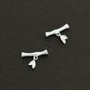 Sterling Silver 3D Bamboo Joint & Leaf Beading Accessories for DIY Bracelets and Necklaces